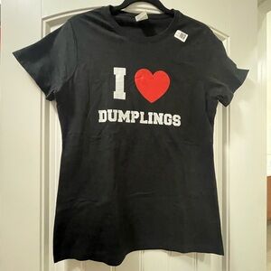 I Heart Dumplings Black T-Shirt - Brand New!